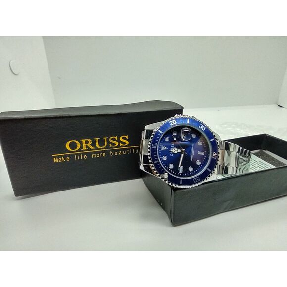 Oruss 1853 Blue Face Date Watch - Picture 7 of 13